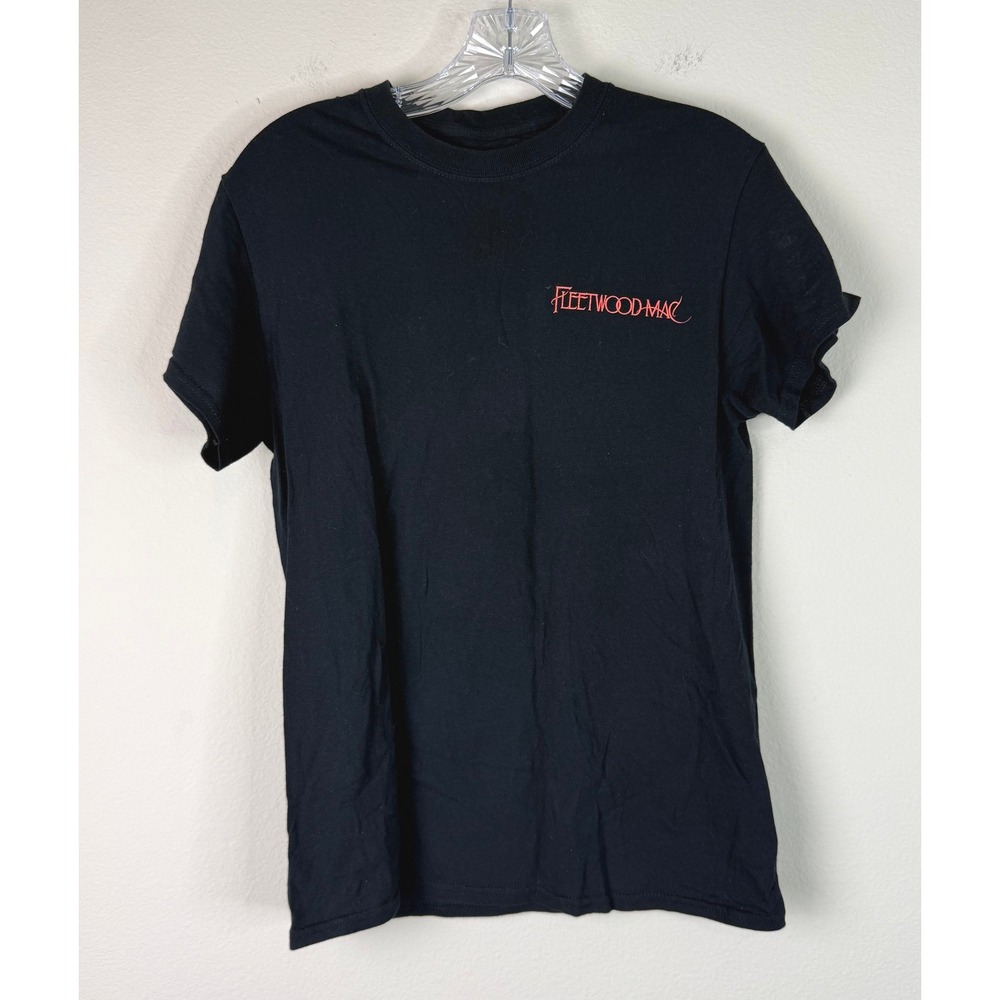 Fleetwood Mac T-Shirt Women S Black On Tour Graphic Short Sleeve Rock Band Tee